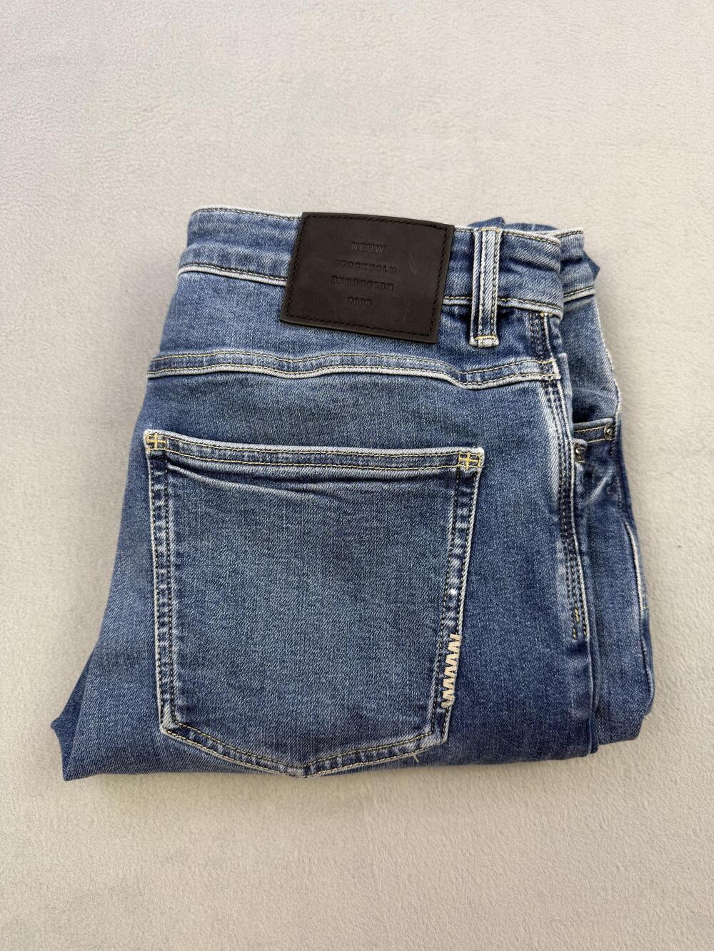 Neuw Lou Slim Jeans Mens 33x32 Medium Wash Blue Slim Taper Stretch Denim